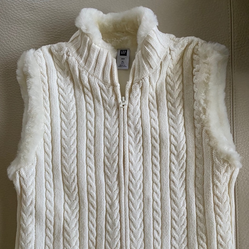 White Sweater Gap Vest